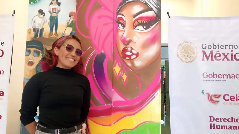 Mural hecho por Jimena Rodríguez “Guez”.